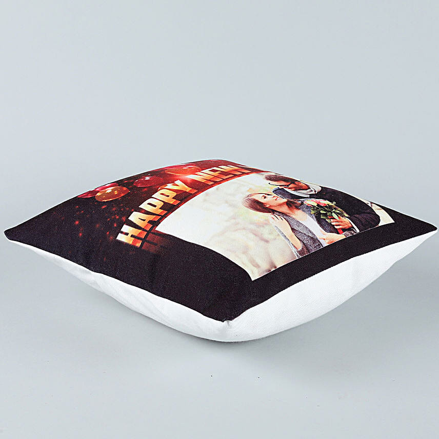happy new year printed cushion