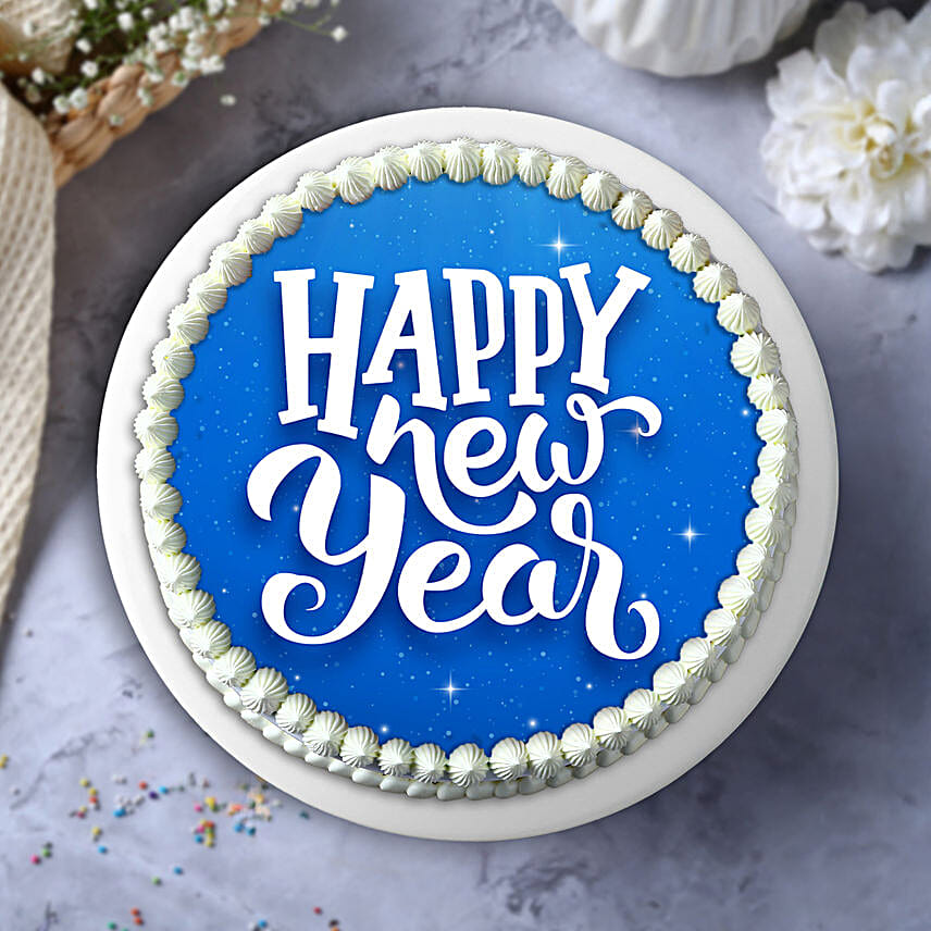 New Year Wishes Pineapple Cake Half Kg