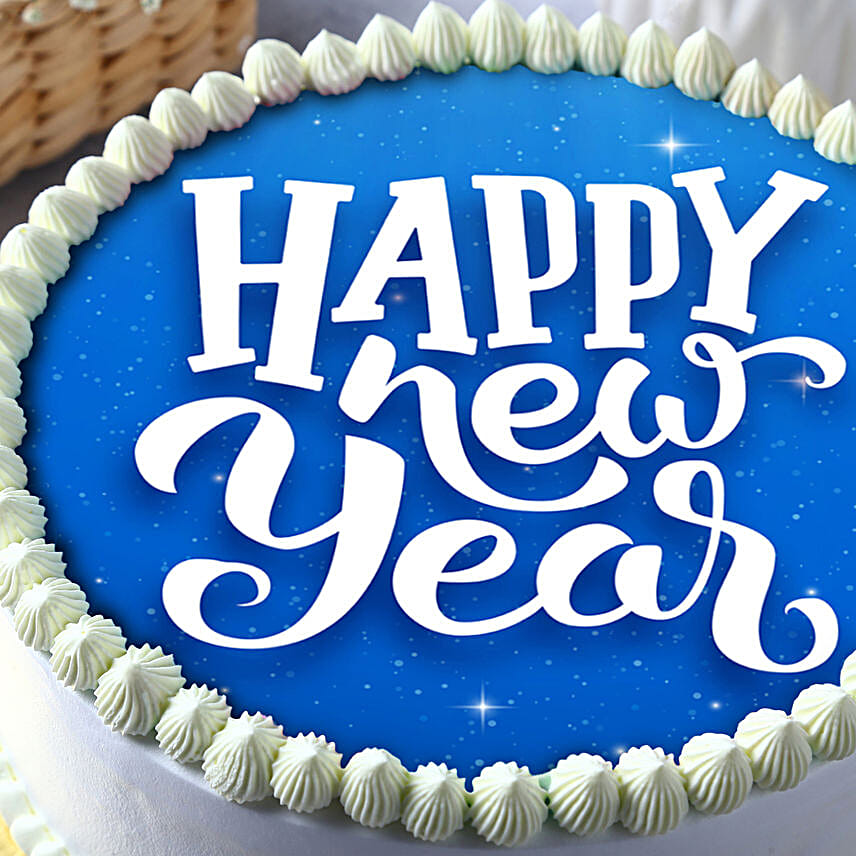 New Year Wishes Pineapple Cake Half Kg