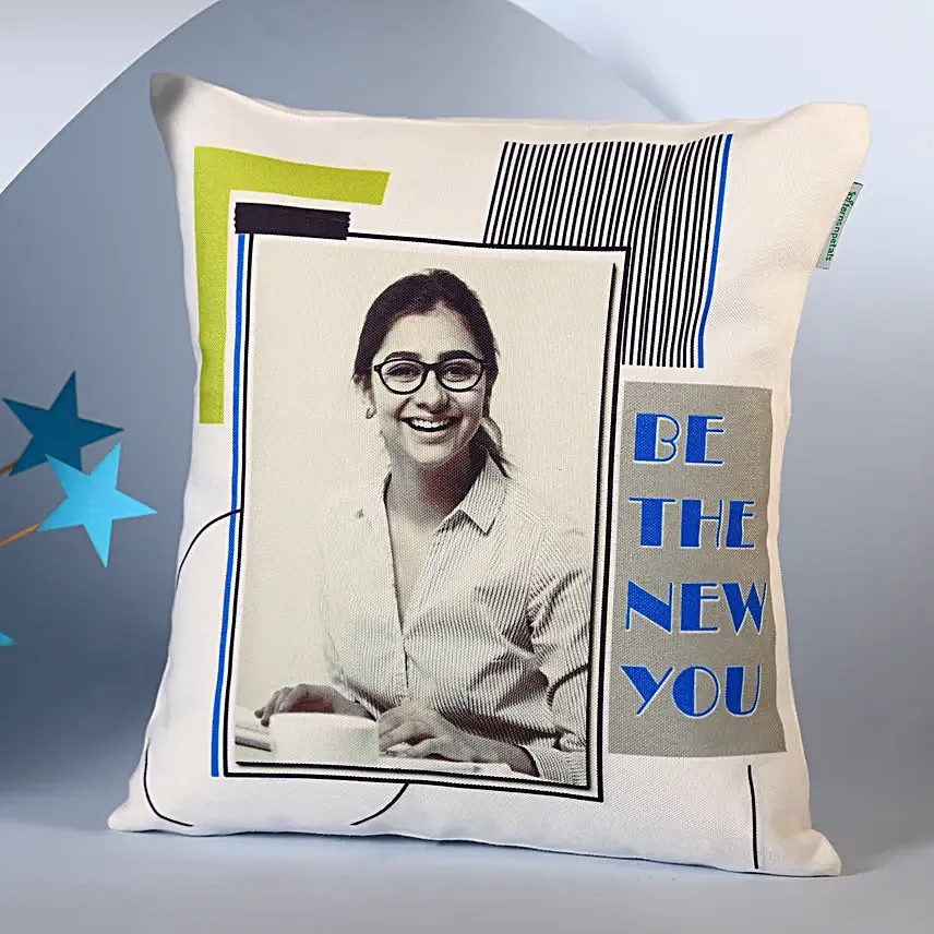 New You Personalised Cushion N Bottle Gift