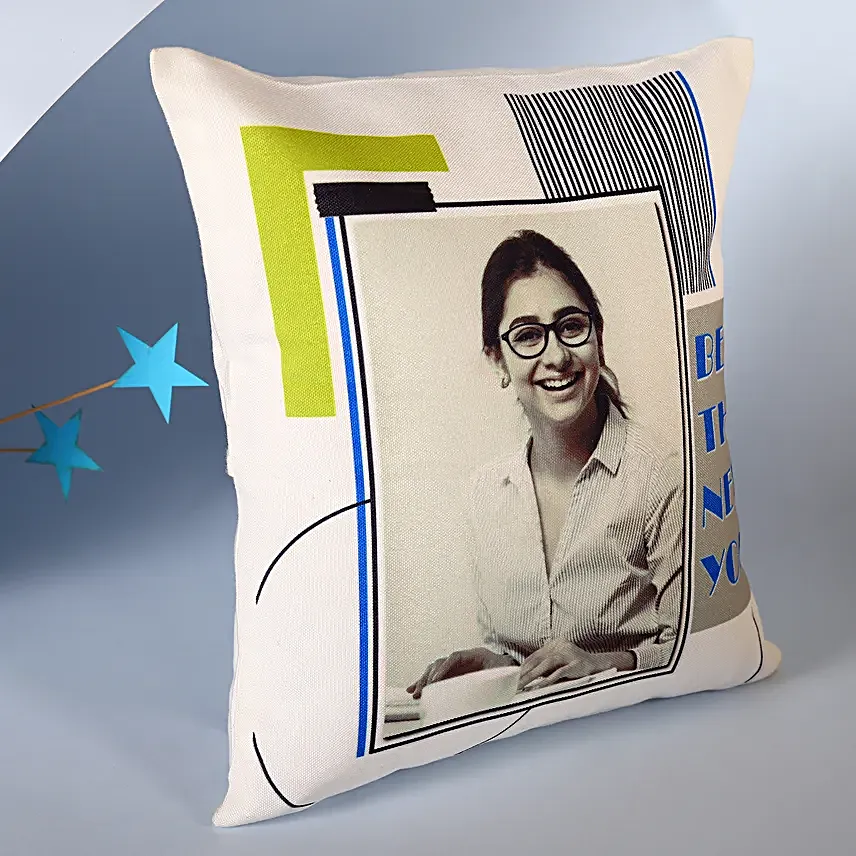 New You Personalised Cushion N Bottle Gift