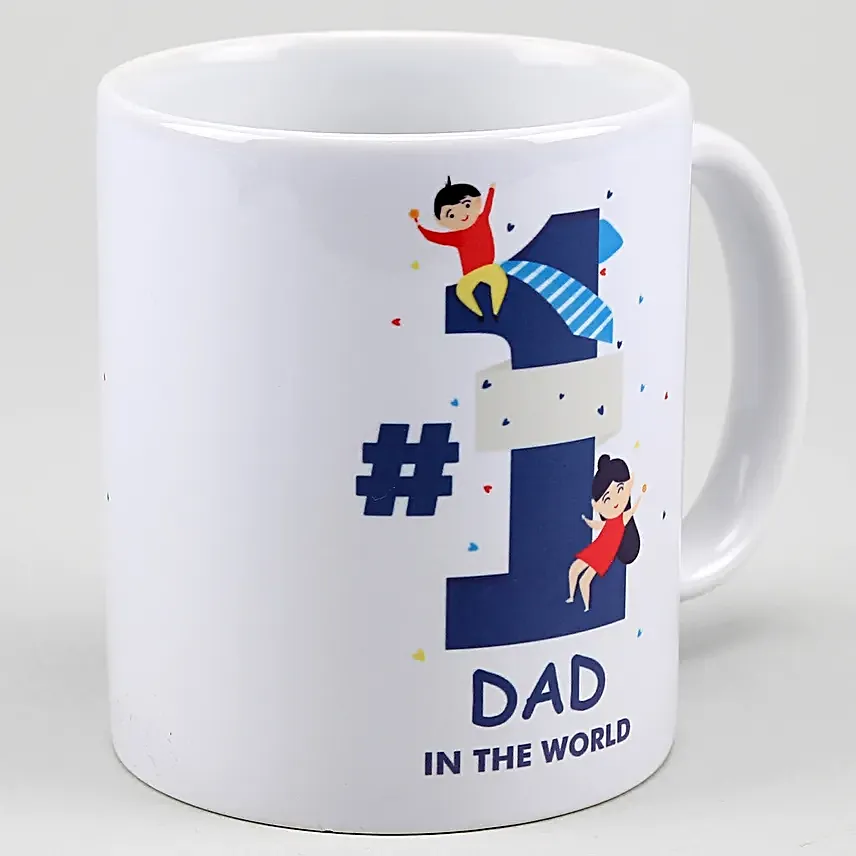 No 1 Dad White Ceramic Mug
