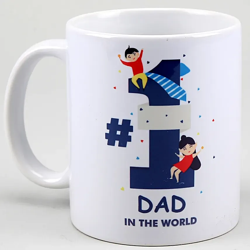 No 1 Dad White Ceramic Mug