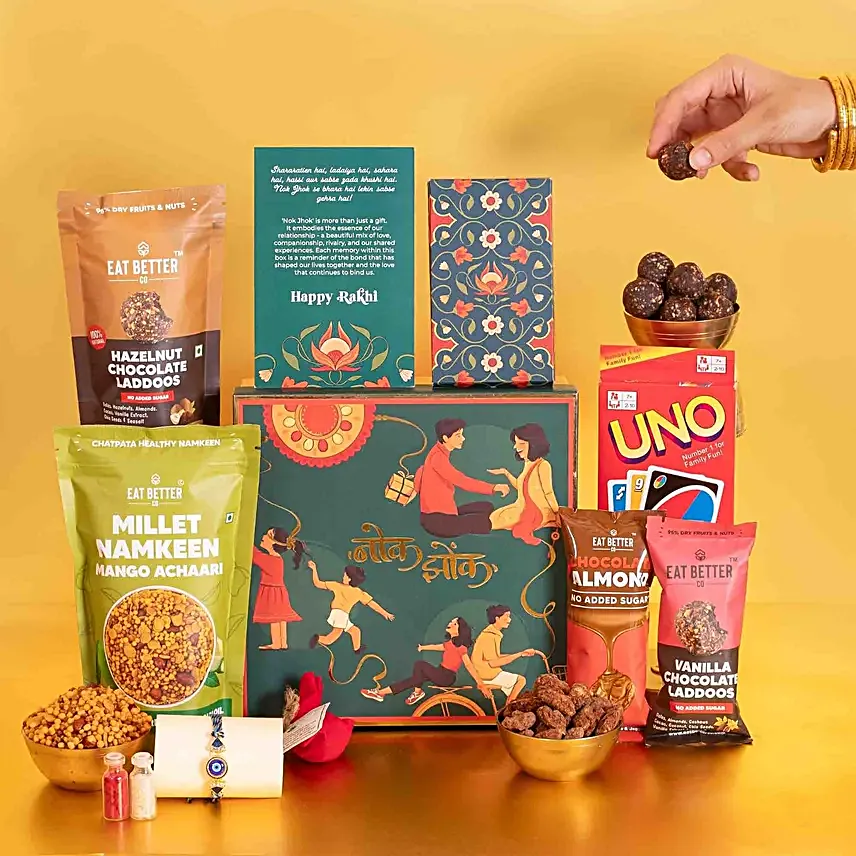 Nok Jhok Rakhi Gift Hamper For Brother
