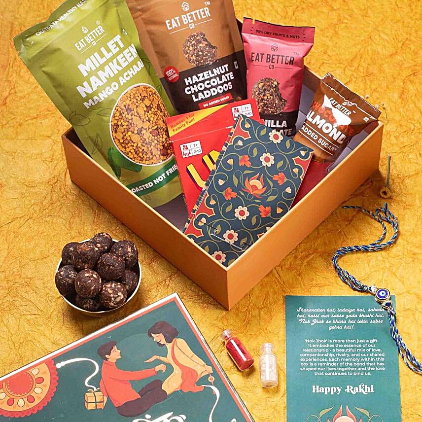 Nok Jhok Rakhi Gift Hamper For Brother