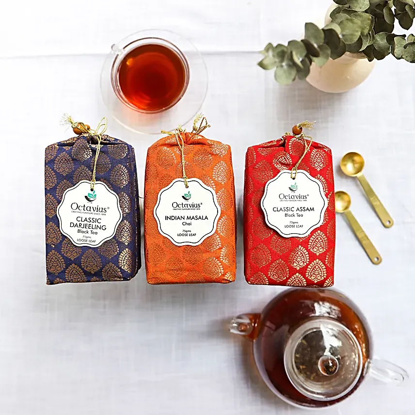 Octavius Combo Of 3 Premium Whole Leaf Indian Teas