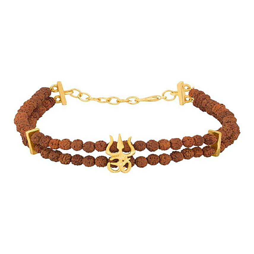 Om Divinity Rudraksha Bracelet Rakhi
