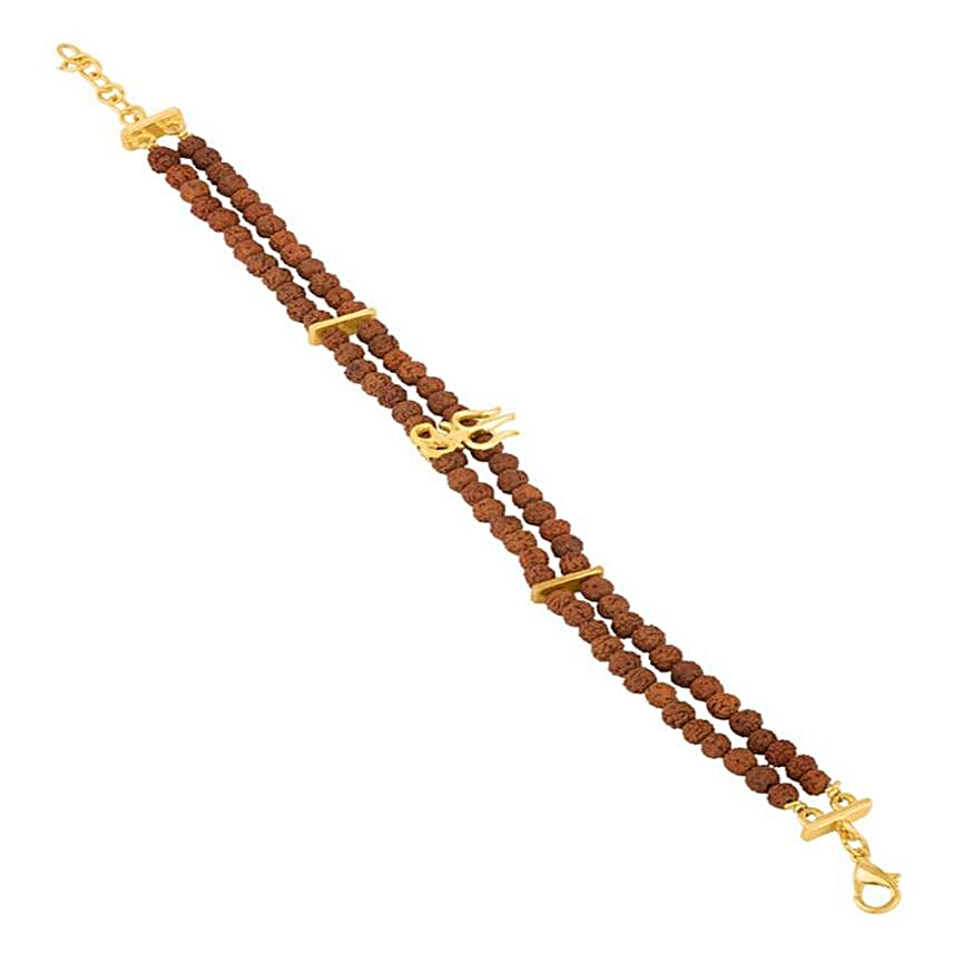 Om Divinity Rudraksha Bracelet Rakhi