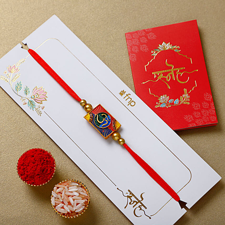 Om Vibrant Motif Rakhi N Ninja Pro Plus Smartwatch