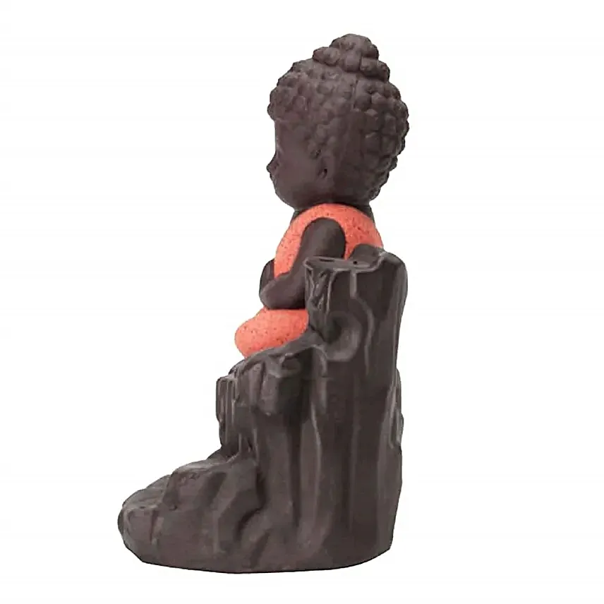 Orange Buddha Back Flow Smoke Fountain