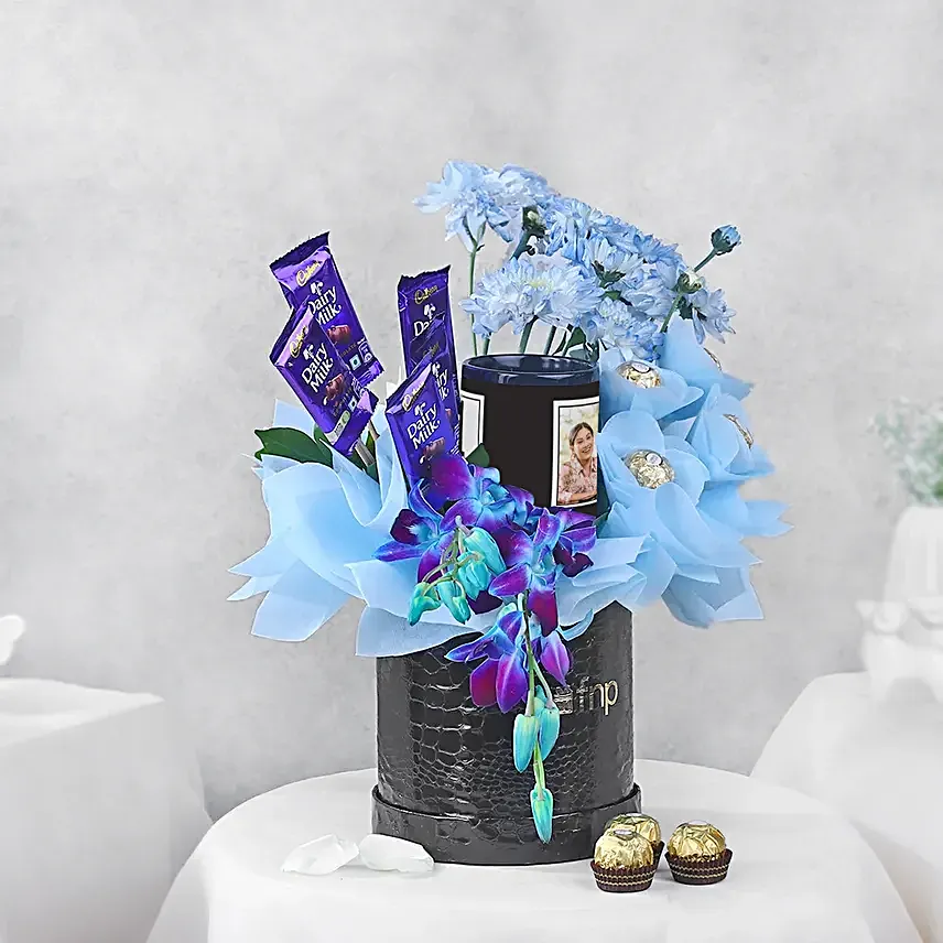 Orchid and Chocolate Delight For Dad