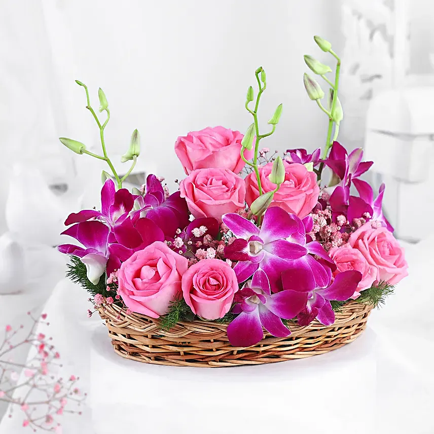Orchid Bloom Basket