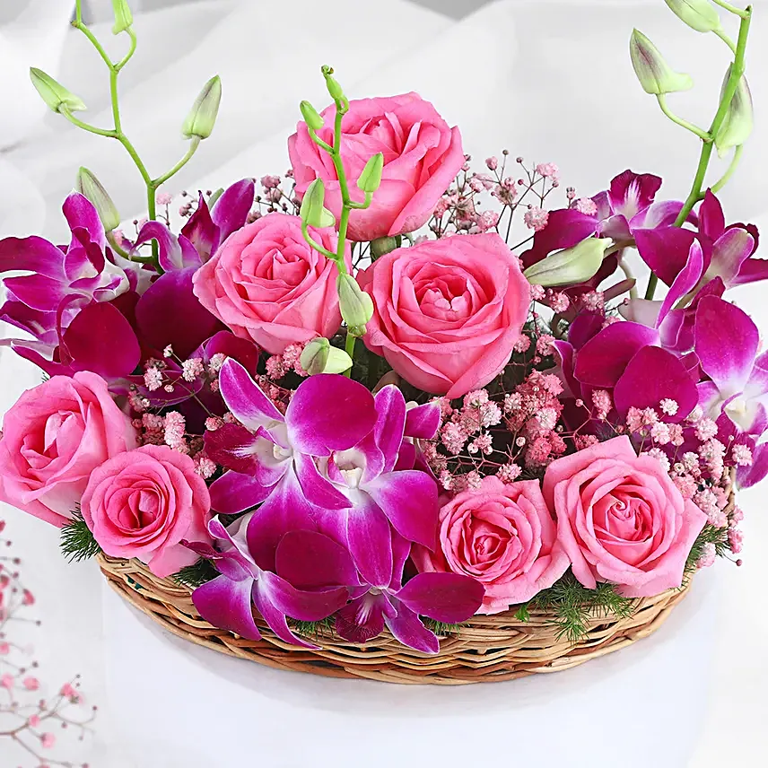 Orchid Bloom Basket