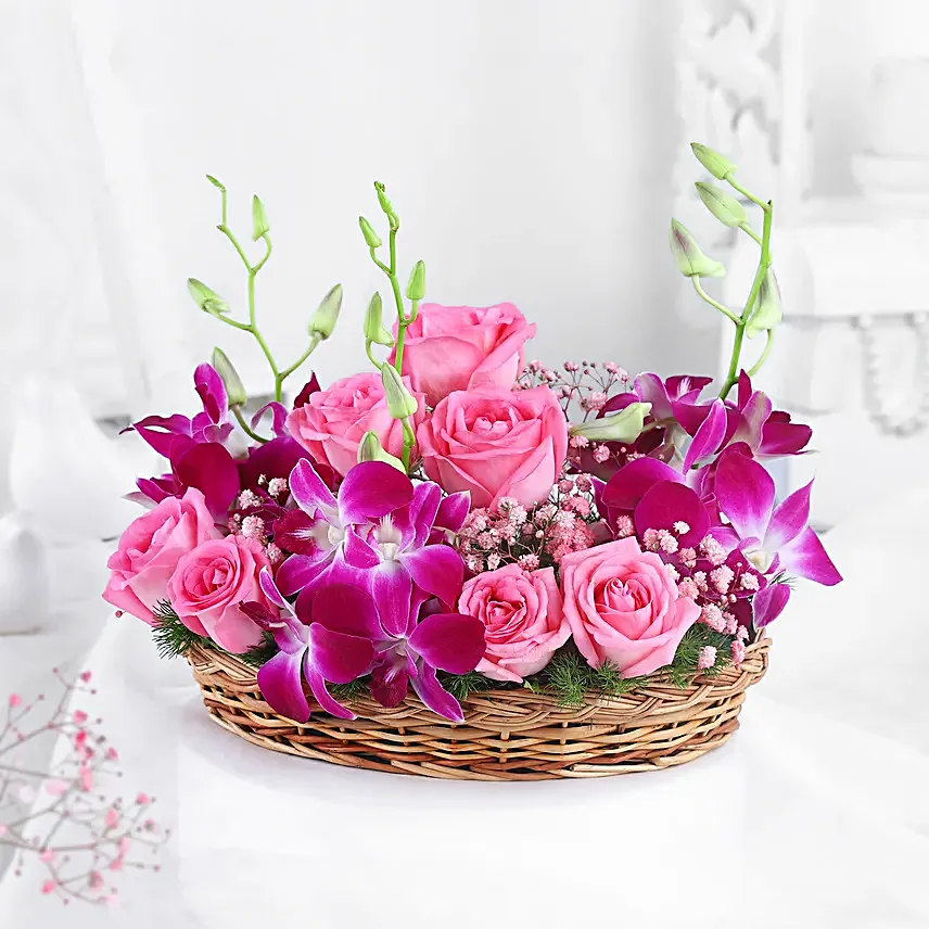 Orchid Bloom Basket