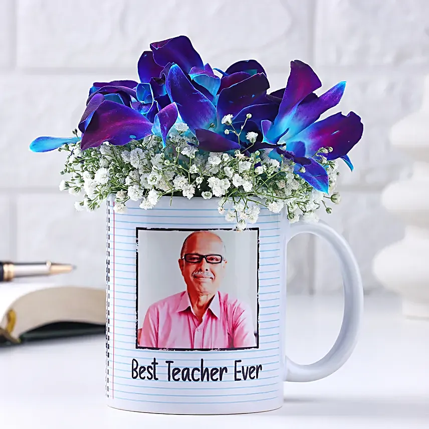 Orchid Blooms in a Mug