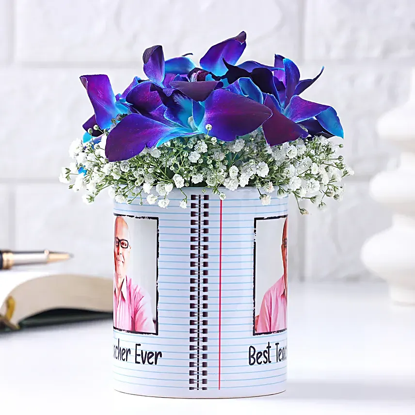 Orchid Blooms in a Mug