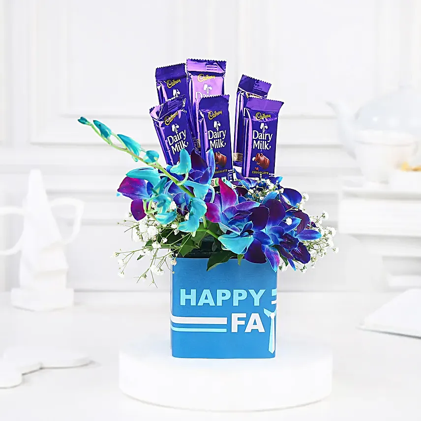 Orchid Chocolate Celebration For Dad
