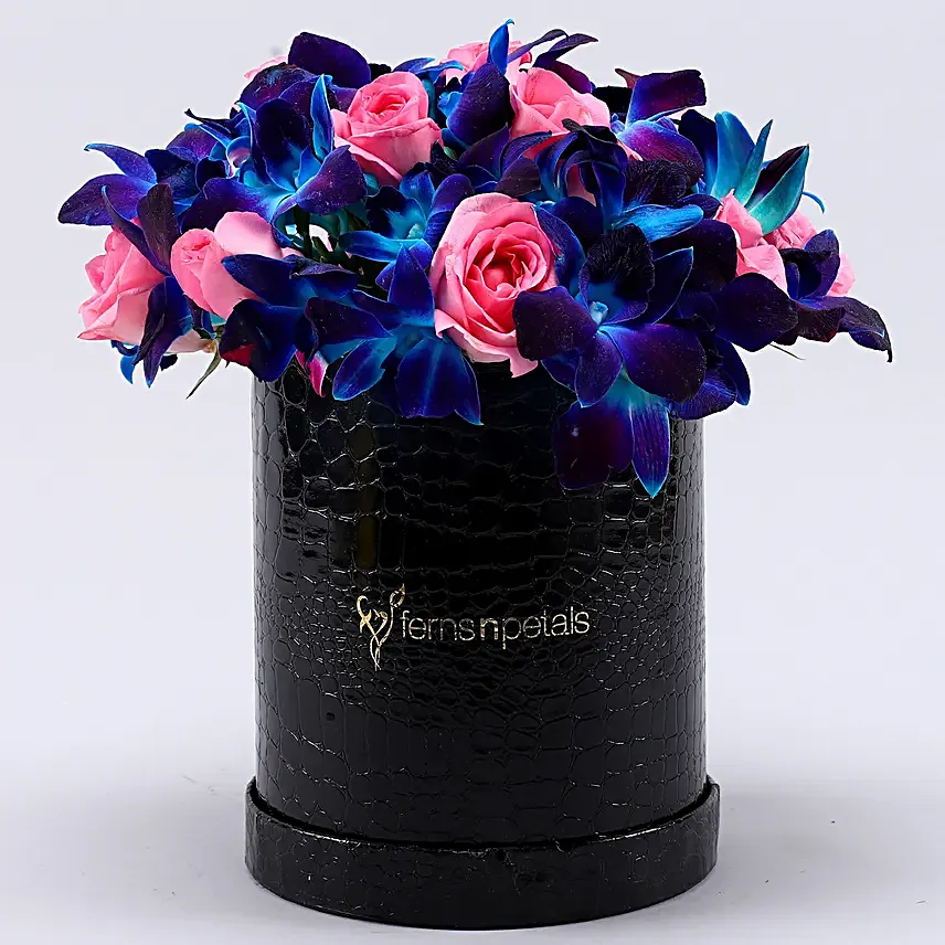 Orchids & Pink Roses In FNP Signature Box