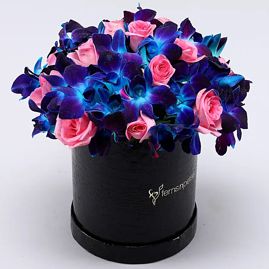 Orchids & Pink Roses In FNP Signature Box