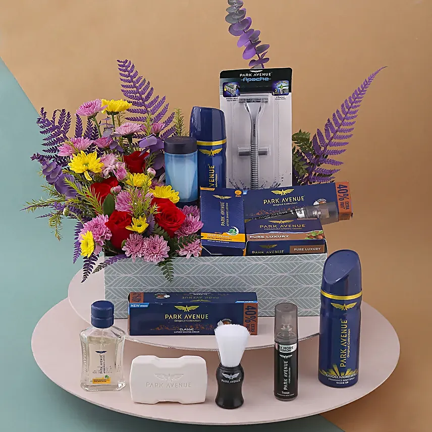 Park Avenue Grooming Kit N Flowers Tray