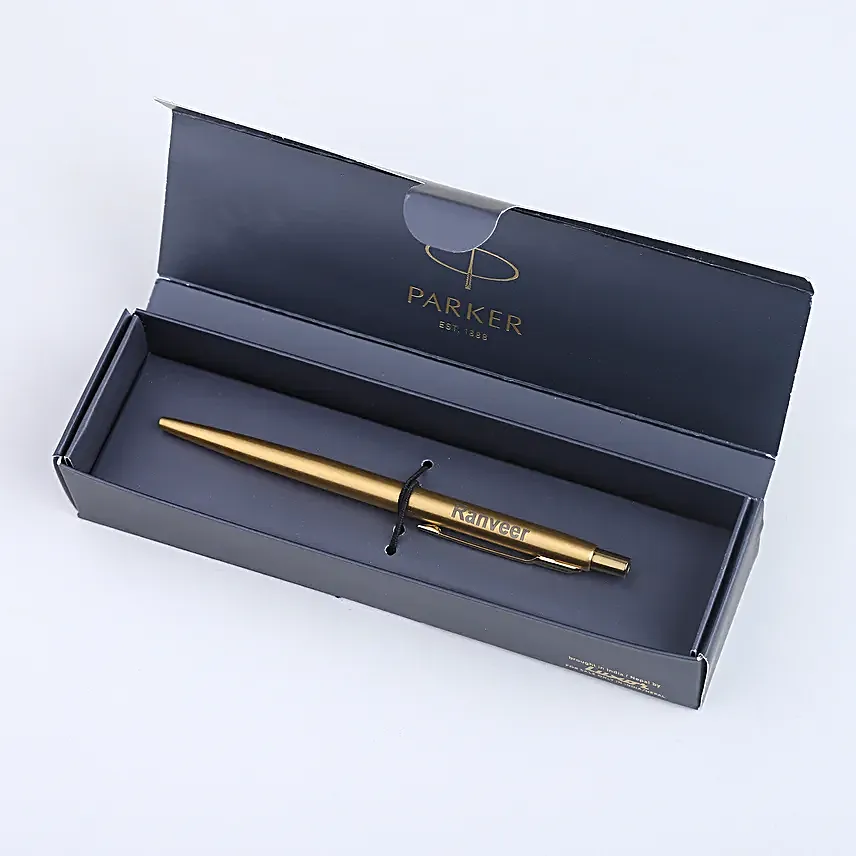 Parker Classic Stainless Steel Personalised Gold Ball Pen