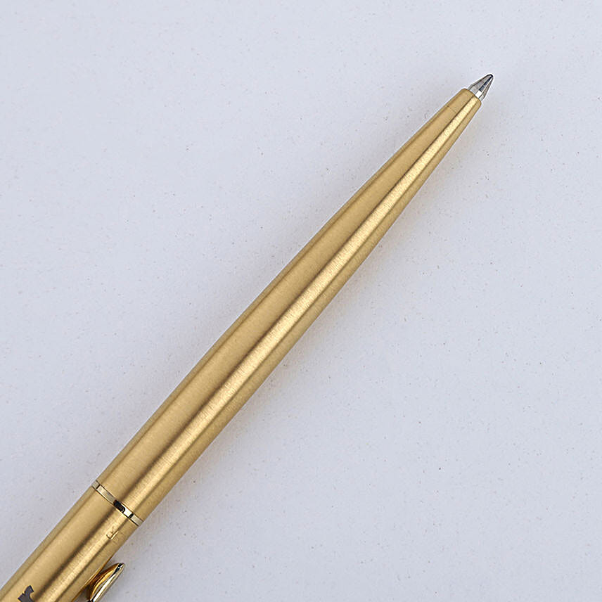 Parker Classic Stainless Steel Personalised Gold Ball Pen