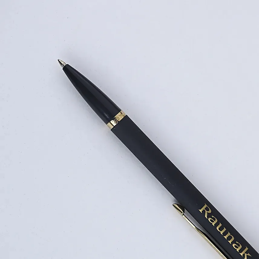 Parker Latitude Matte Black Personalised Ball Pen
