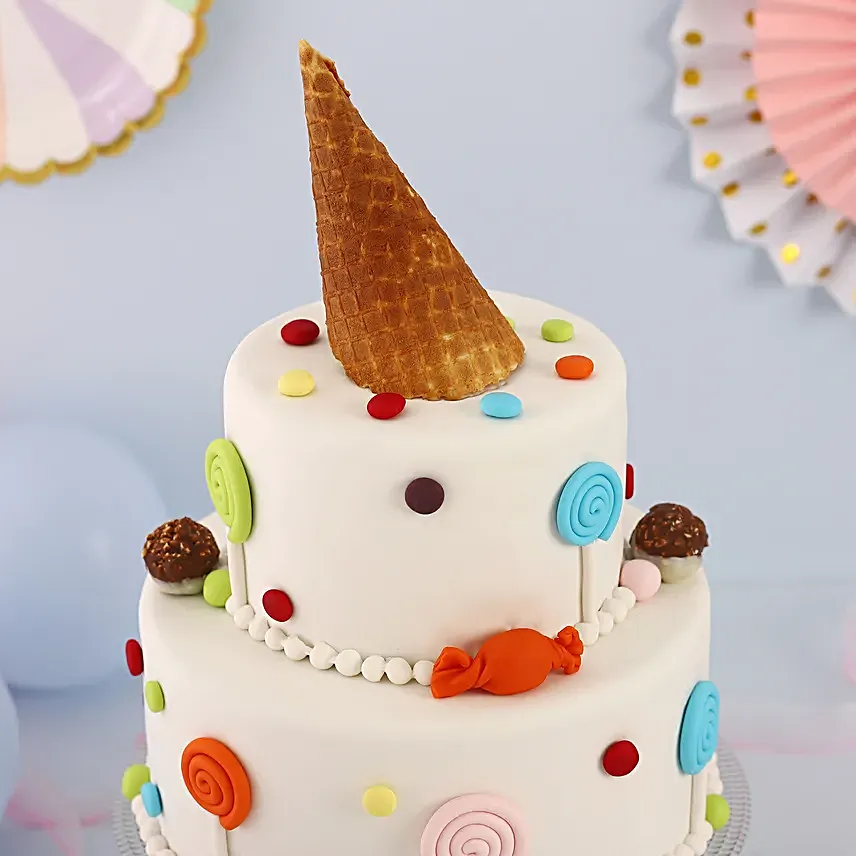 OnlineParty Lover 2 Tier Truffle Cake