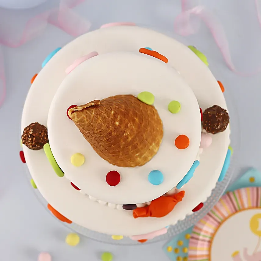 OnlineParty Lover 2 Tier Truffle Cake