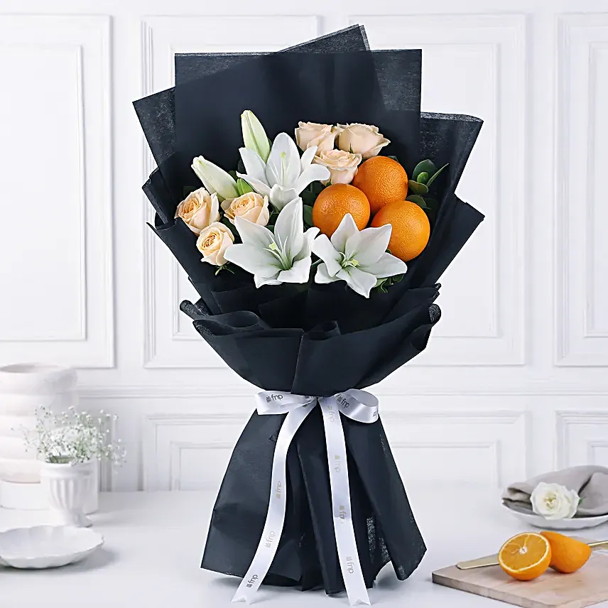 Peach Rose and Fruit Symphony