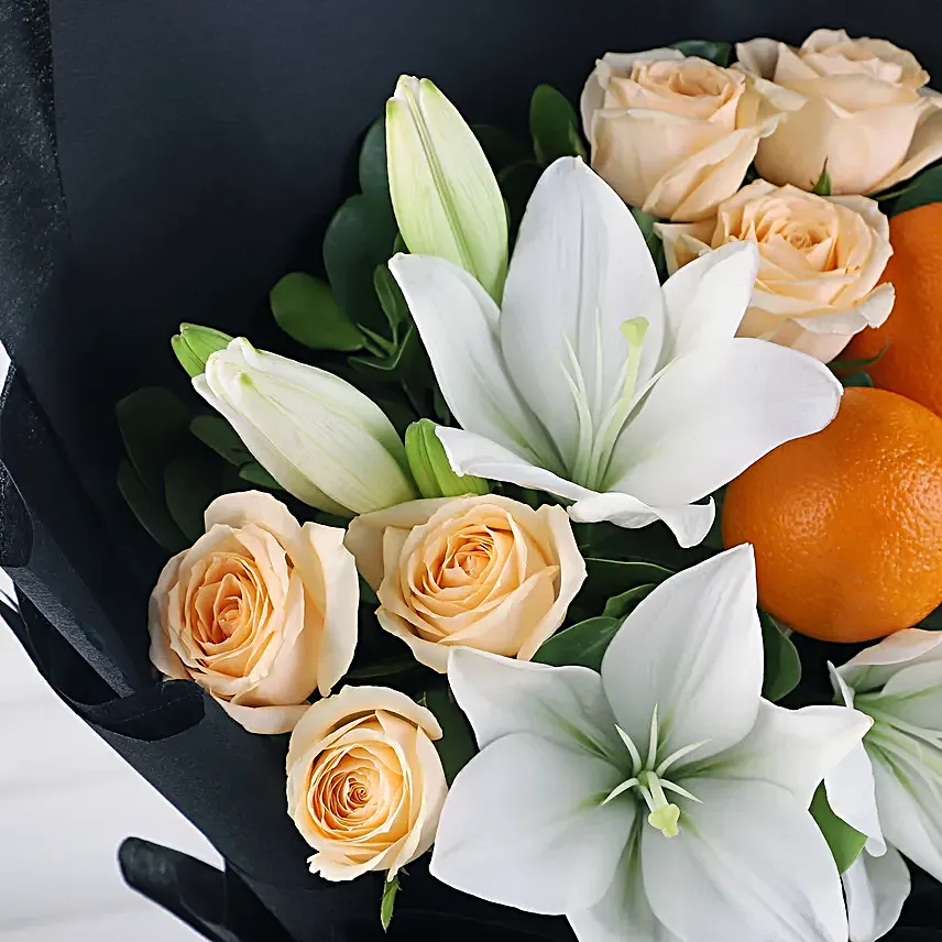 Peach Rose and Fruit Symphony