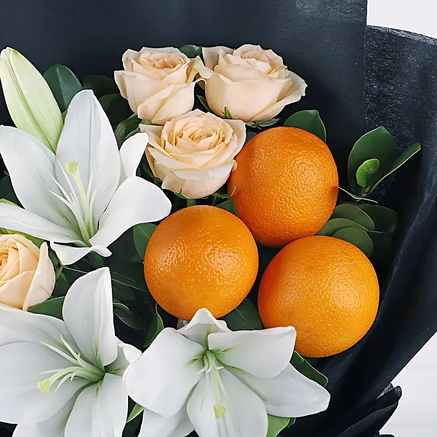 Peach Rose and Fruit Symphony