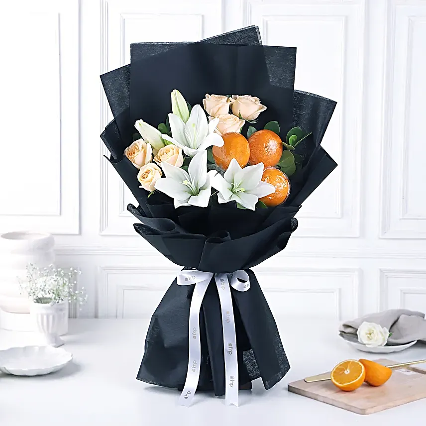 Peach Rose and Fruit Symphony