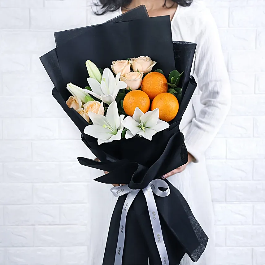 Peach Rose and Fruit Symphony
