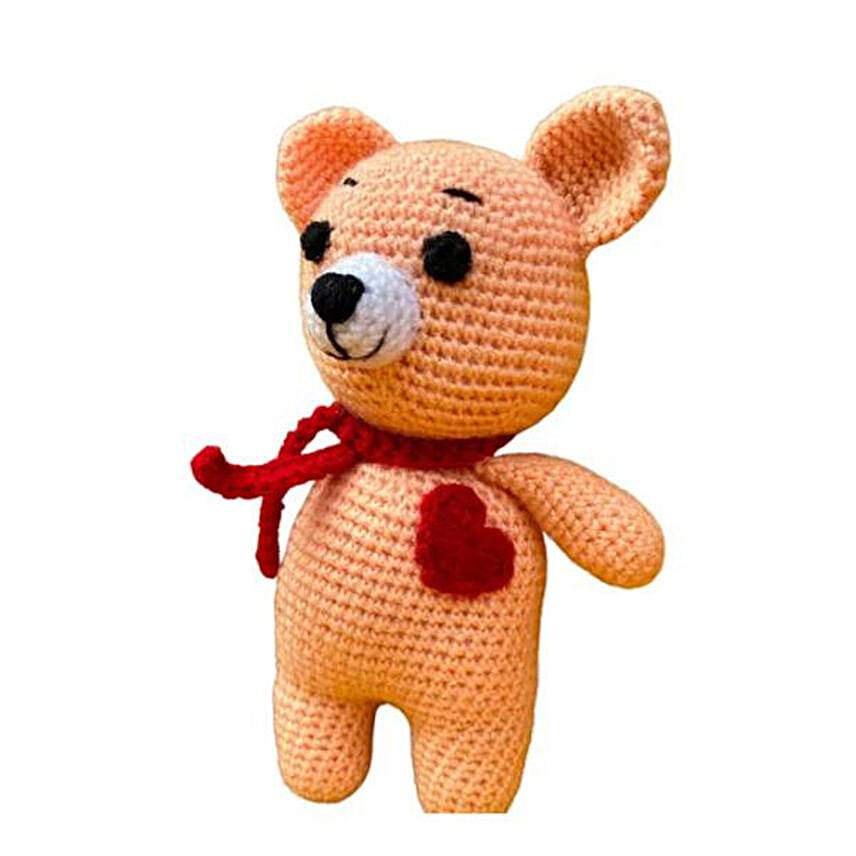 Peachy Love Crochet Teddy