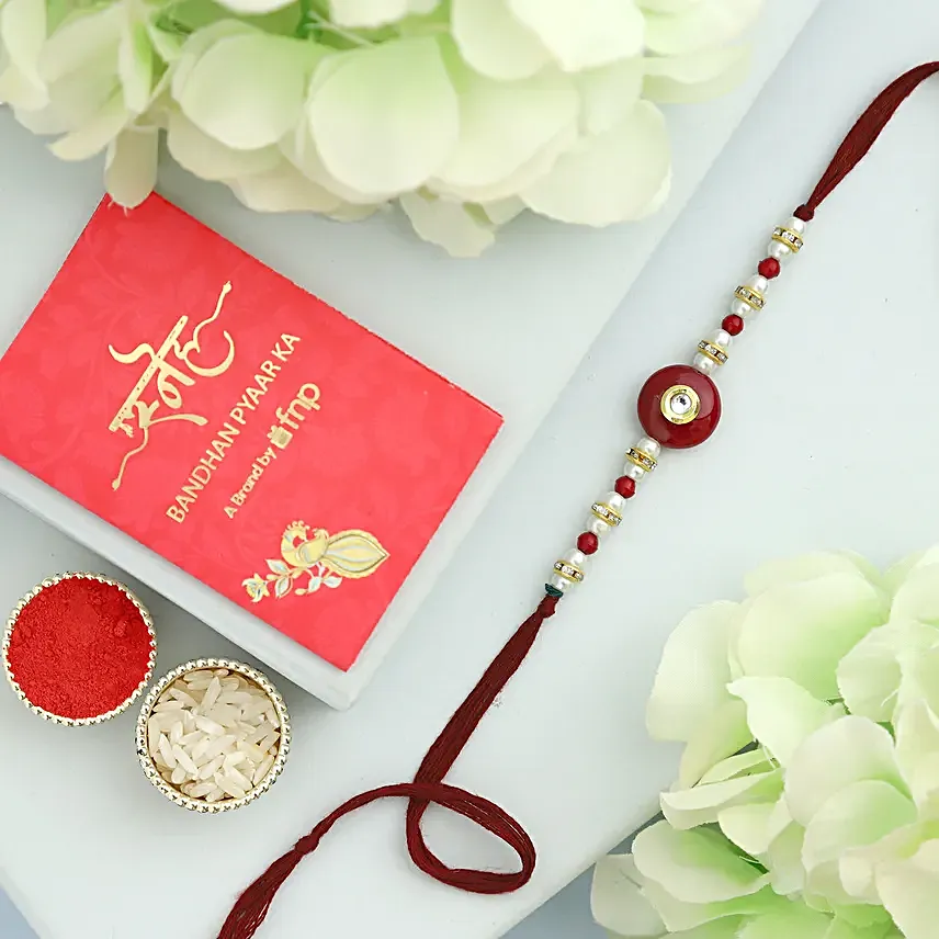 Pearl Beads Rakhi