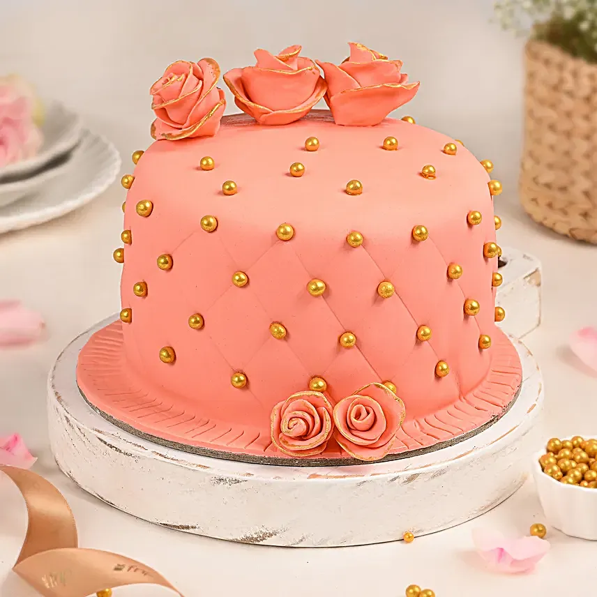 Pearly Rosettes Designer Cake