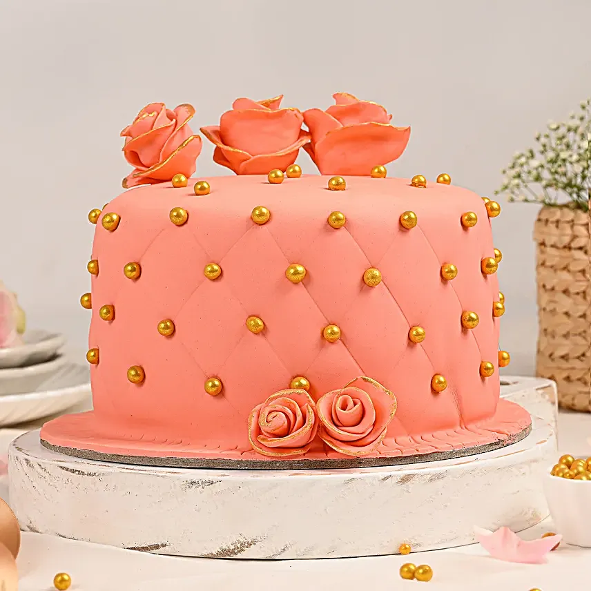 Pearly Rosettes Designer Cake