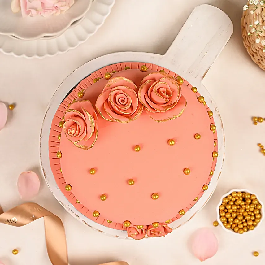 Pearly Rosettes Designer Cake
