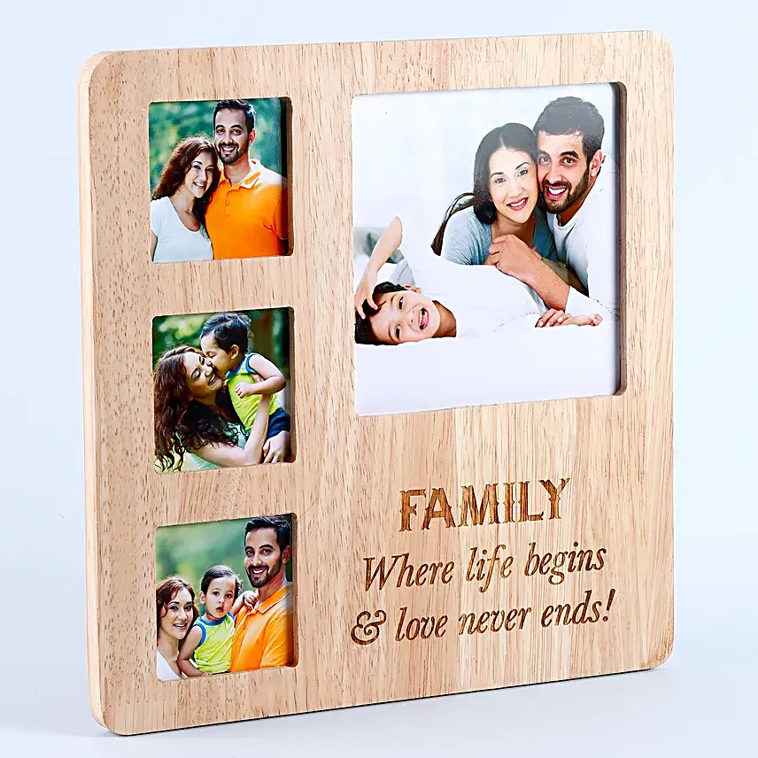 One Personalised Wooden frame with engrave message online