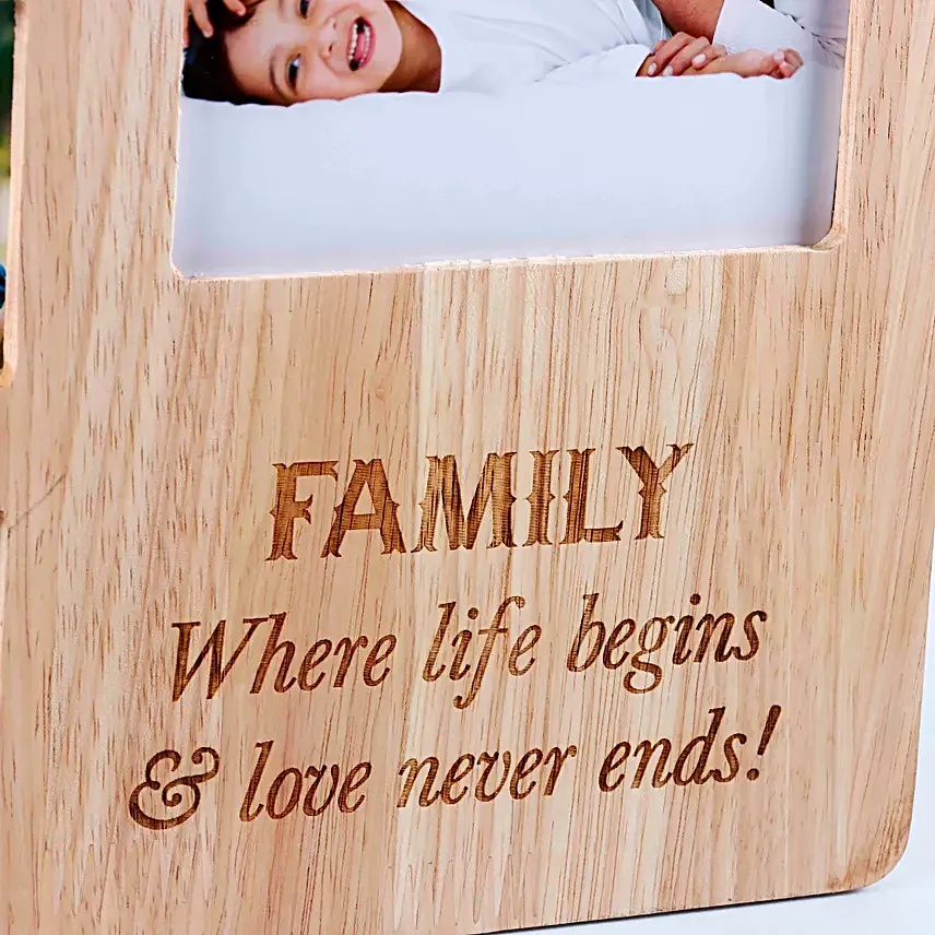One Personalised Wooden frame with engrave message online