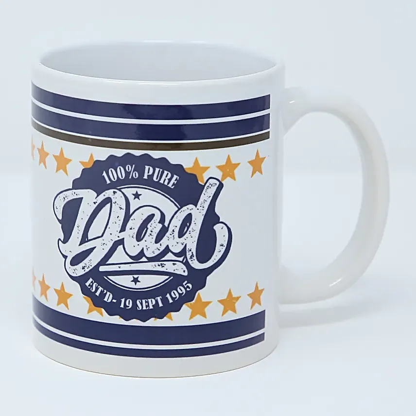Personalised 100 Pure Dad White Mug