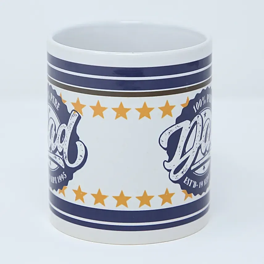 Personalised 100 Pure Dad White Mug