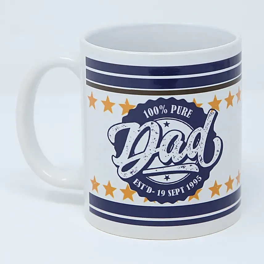 Personalised 100 Pure Dad White Mug
