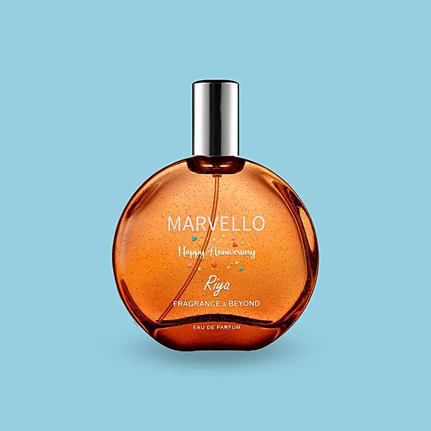 Personalised Amber Anniversary Perfume For Her