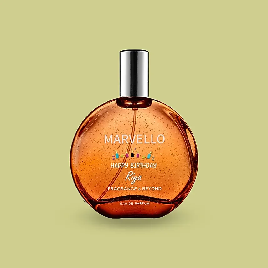 Personalised Amber Scent Birthday Perfume For Her