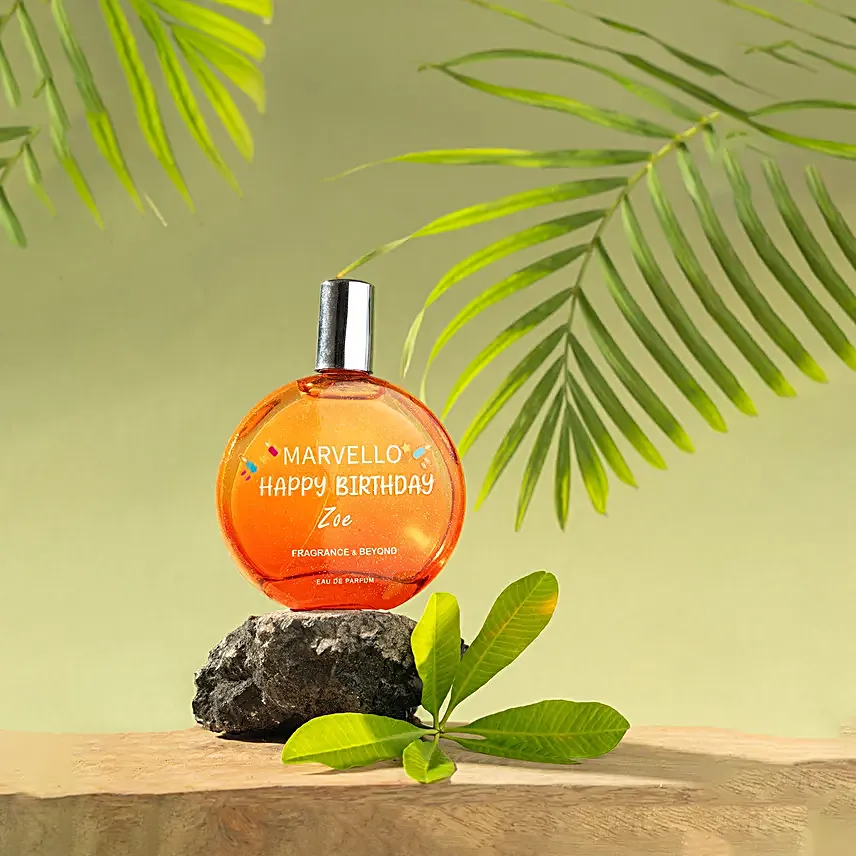 Personalised Amber Scent Birthday Perfume For Her