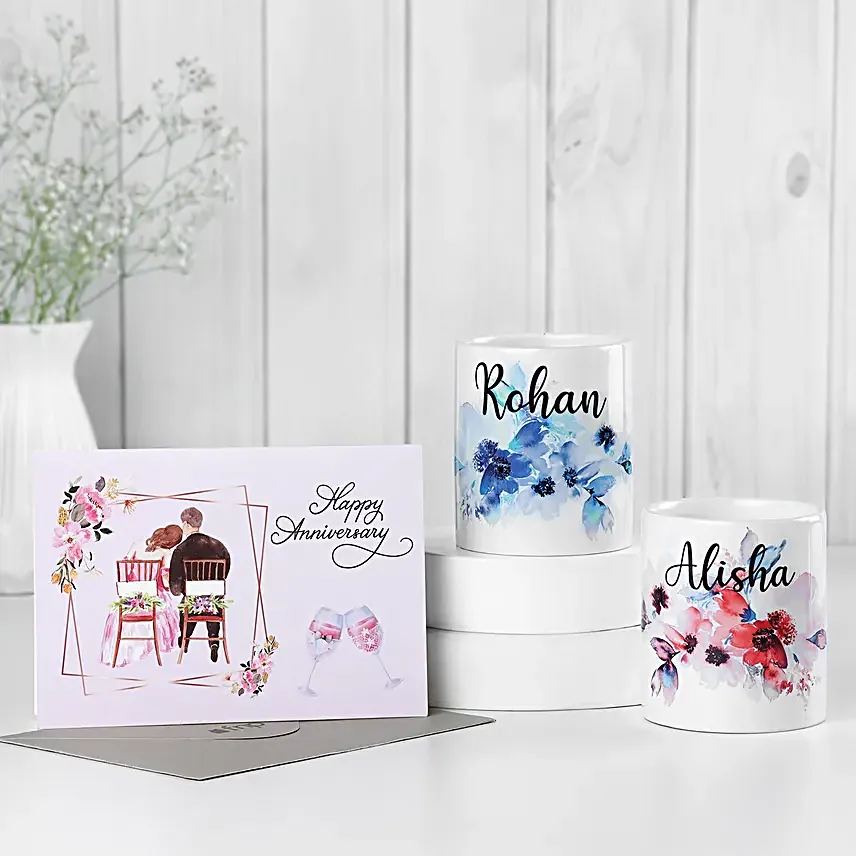 Personalised Anniversary Mug Love
