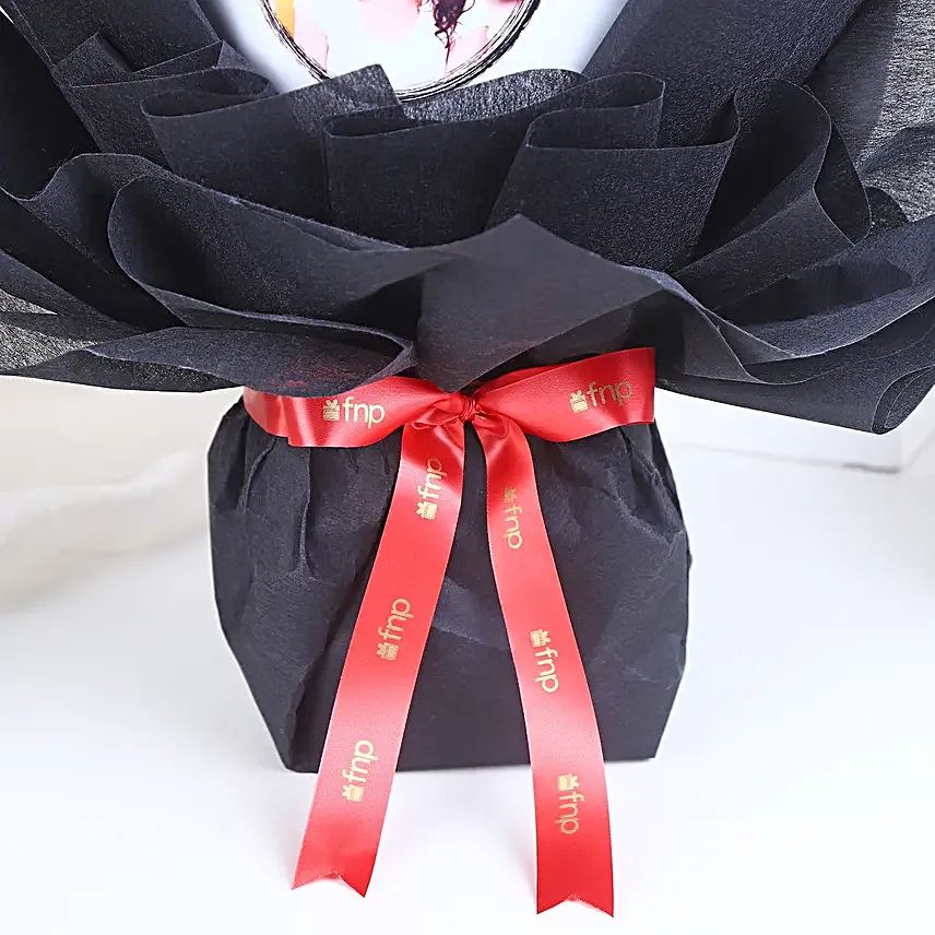 Personalised Anniversary Photo Bouquet N Cake