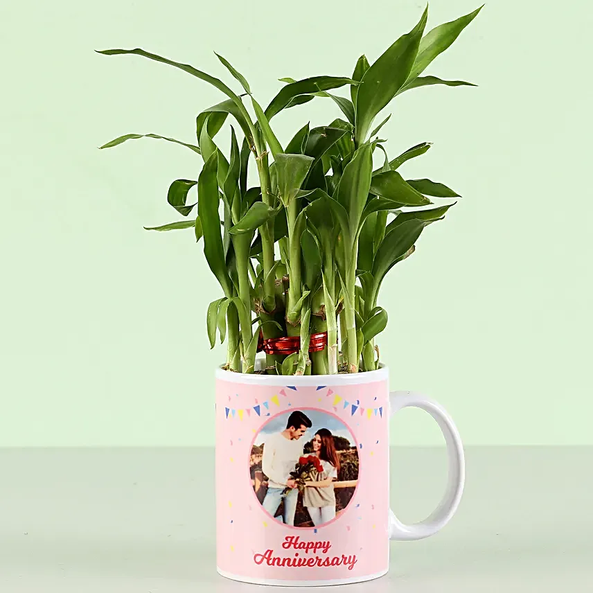 printed photo mug with bamboo plant for him online